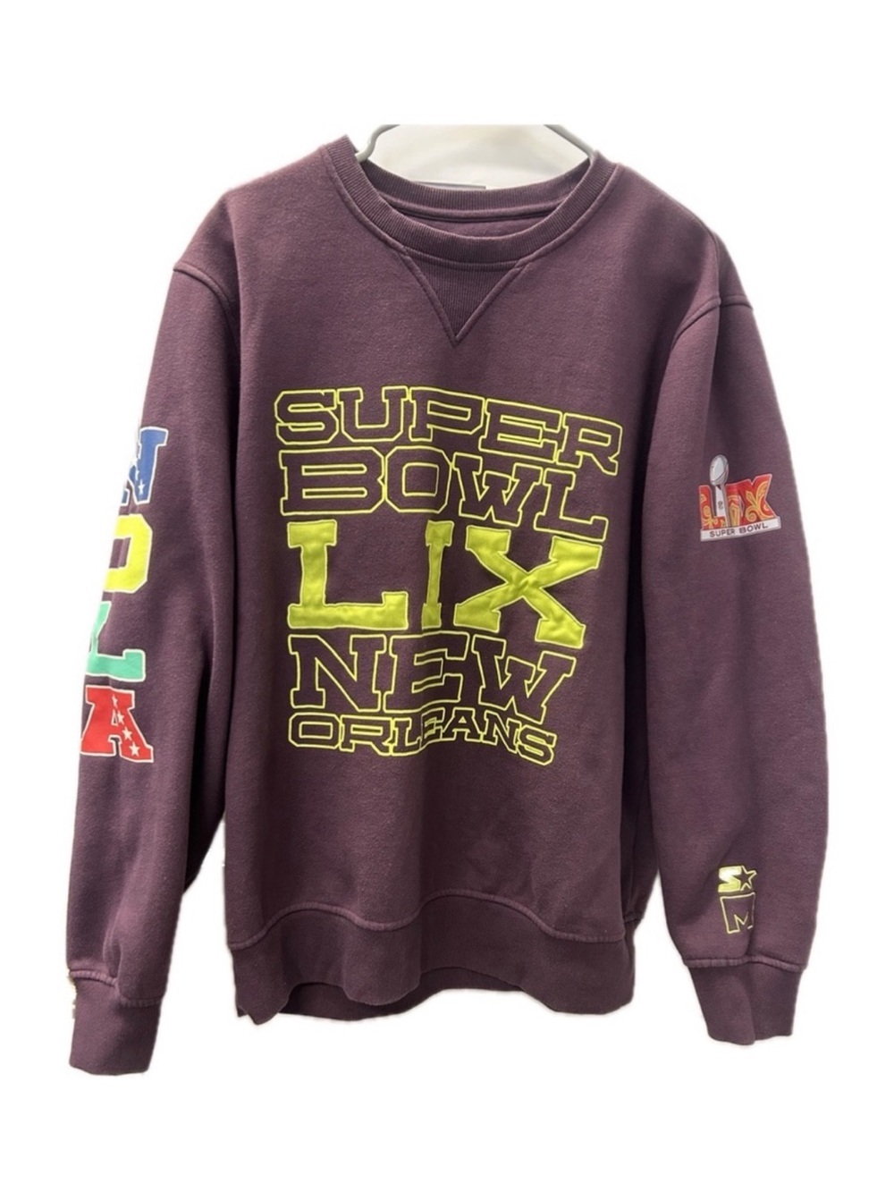 Market X Starter Super Bowl LIX Pullover Maroon NFL New Orleans Size XL